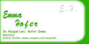 emma hofer business card